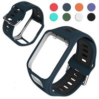 Goglor Watch Strap Replacement for Tomtom Golfer 2 Spark 3 Runner 2 Runner 3 Series, Comfy Wirst Band Professional Porous Design Lagre Watch Strap Bracelet Compatible with Tom Tom GPS Watch