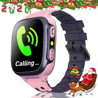 Kids Smart Watch Girls Boys Cellphone with GPS Tracker Two-Way Call SOS 1.44" Touch Screen Camera Micro Chat Game Flashlight Alarm Clock Wrist Watch School Learning Toys Christmas Birthday Gifts
