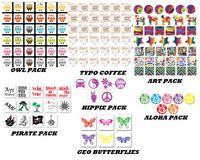 Cruzin Cap Sip Hole Cover, 7 Pkgs of 250 Caps Each, Fun Assortment #2