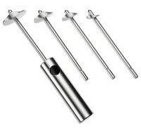 Lurch Germany Stainless Steel Vegetable Drill, Corer and Spiralizer with Handle Set (Attila Hildmann Edition)