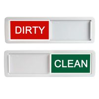 Allinko Premium Clean Dirty Dishwasher Magnet Sign, Non-Scratchking Backing / 3M Sticky Tab Adhesion, Water Resistant Design Endurance Indicator Reminder Tells Dishes Are Clean or Dirty - White