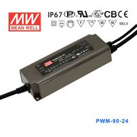 AC to DC Switching LED Driver Power Supply Single Output with PFC Function 24V 3.75A 90W