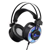 OMBAR Gaming Headset for Xbox One with Hidden Microphone Superior Noise Canceling, PS4 Headset with LED Light, Compatible with PC, Laptop, PS4, Xbox One Controller, Nintendo and More