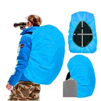 Joy Walker Waterproof Backpack Rain Cover for (15-90L), Upgraded Anti-Slip Cross Buckle Straps, Triple Strengthened Layers for Hiking Camping Traveling Cycling (Azure, XL (for 55-70L Backpack))