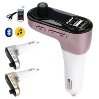 Glumes C5 MP3 Music Player Wireless Bluetooth FM Transmitter Radio and USB Charger AUX (rose gold)