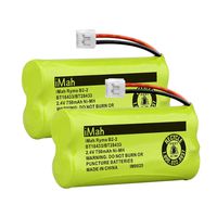 iMah BT18433/BT28433 Cordless Phone Battery, Compatible with AT&T VTech BT184342/BT284342 BT-8300 BT1011 BT1018 BT1022 BT1031 2SN-AAA55H-S-J1 Telephone Batteries, Pack of 2