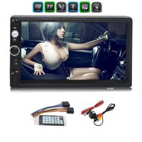 2 Din Car MP5 Player Bluetooth Touch Screen Car HD Stereo, Support Bluetooth/Miroorlink/USB/AUX/FM/TF,with Rear Camera and Remote Control