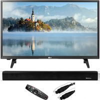 LG 28LJ430B-PU 28"-Class HD 720p LED TV with Vivitar 24-Inch Wall Mountable Wireless Bluetooth Soundbar and 6ft Optical Toslink 5.0mm OD Audio Cable