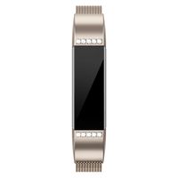 QusFy Metal Bands Compatible with Fitbit Alta/Alta HR/Ace, Stainless Steel Metal Replacement Accessories Small with Diamond Dressy Design for Women Men, Silver, Black, Rose Gold, Colorful, Champagne