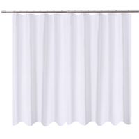 N&Y HOME Extra Wide Shower Curtain Liner Fabric 108 x 72 inch, Hotel Quality, Machine Washable, Water Repellent, White Spa Bathroom Curtains with Grommets