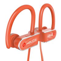 Bluetooth Headphones, Best Wireless Sport Earphones Hbuds H1 w/Mic IPX7 Waterproof HD Stereo in Ear Earbuds for Gym Running Working Out 9 Hour Battery Noise Cancelling (Orange)