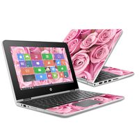 Mightyskins Skin Compatible with Hp Pavilion X360 11.6" (2016) Wrap Cover Sticker Skins Pink Roses