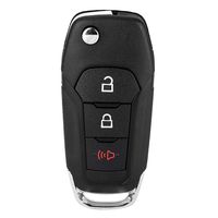 Car Remote Control Fob, Keyless Remote Flip Key Fob Fit for Ford 2015 2016 2017 2018 2019 F-150 F-250 F-350 5923667, Black