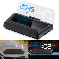 Car HUD Display, iKiKin Head Up Display OBD2 HUD with Reflection Board Stereo Projecting Display Speed RPM Voltage Car Digital Speedometer C500