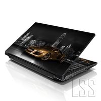 LSS Laptop 17-17.3" Skin Cover with Colorful Gold Audi Car Pattern for HP Dell Lenovo Apple Asus Acer Compaq - Fits 16.5" 17" 17.3" 18.4" 19" (2 Wrist Pads Free)