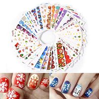Nair Art,Putars Merry Christmas Series 45 Sheets Nail Art Nial Stickers Multicolor