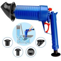 Drain Clog Remover, Toilet Plunger Pressure Pump Cleaner, High Pressure Plunger Opener Cleaner Pump Bath Toilets, Bathroom, Shower, Kitchen Clogged Pipe Bathtub (Blue2020)