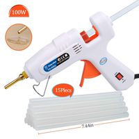 Lifegoo Professional Hot Melt Glue Gun Muzzle Long Mouth Pistol Glue 60w~100w with 15pcs White Glue Sticks Glue Gun Kit DIY Crafts, Art, Repairs, Festival Decoration