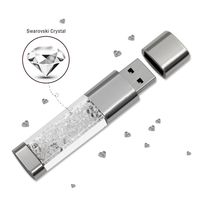 D-CLICK TM Bling Bling Jewelry Crystal USB 3.0 Super Speed Flash Drive for Girls (8GB, Clear)