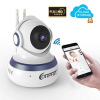 Wireless Security Camera, Corprit HD 1080P Baby Monitor Home Surveillance IP Came with Cloud Storage Night Vision, Pan/Tilt, Two Way Talk by Android iOS App