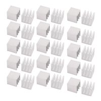 uxcell 30Pcs 10mm x 10mm x 10mm Aluminum Heatsink Radiator Cooling Fin Silver Tone