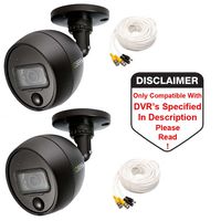 Q-See QCA8091B 1080p Analog BNC HD Bullet Security Camera with PIR - 2 Pack
