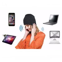 Bluetooth Beanie Hat Unisex Rechargeable Music Knit Cap Wireless Stereo Speakers NX1013 (Charcoal)
