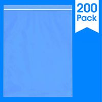 Spartan Industrial || 200 Count - 12 X 15" - 2 Mil Clear Plastic Reclosable Zip Poly Bags with Resealable Lock Seal Zipper (More Sizes Available)