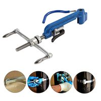 Banding Tool Stainless Steel Cable Ties Tool Screw Type Manual Tensioner Work with 4.6-20mm Steel Belt