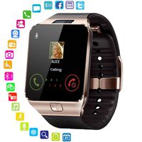 Ardorlove Cell Phone Watch, Multifunctional Smart Watch for Women Men with Remote Camera, Music Player, Message Reminder Smartwatch with SIM SD Card Slot (Golden)