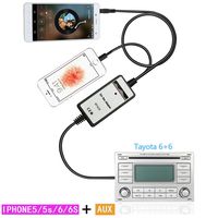 Moonet For IPhone 5 Iphone 6 6 plus 3.5mm Car CD Charger MP3 Player Radio Interface AUX in Adapter For 2003-up Toyota Camry Corolla Yaris Highlander Land Cruiser Tacoma RAV4 4Runner