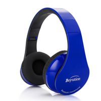 Beyution Noise Canceling Wireless Bluetooth Headset, Over-ear Perfect Ergonomic Extendable Headband Design with Micphone fit for Hand-free Calling Compatible with iPhone 8 7 6 5s (BT (BT513-RoyalBlue)