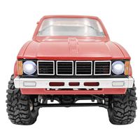 Littleice WPL C24 WD RC Truck 1/16 2.4Ghz Remote Control Crawler Military Truck Assemble Kit Remote Control Vehicle Toy (Red)