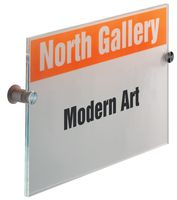 DURABLE Clean Cut Acrylic Clear Office Wall Sign, 8-1/4" x 11-3/4", Aluminum (482519)