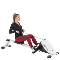 Murtisol Magnetic Rowing Machine Folding Rower with 10 Resistance Levels,LCD Display and Ultra-Quiet Aluminum Slide Rail,Cardio Fitness Equipment for Home
