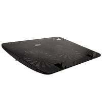 Cideros Ultra Slim Laptop Cooling Pad 11-15.6 Inch USB Powered Notebook CPU Cooler with 2 Fans and Dual USB Ports, Adjustable Wind Speed and Quiet Operation Ultra-portable Radiators, Black