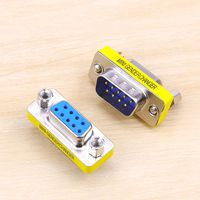 DB9 Null Modem Adapter Male to Male Gender, Serial RS232 9 Pin Connectors (2 Pack) (2 Pack-MF)