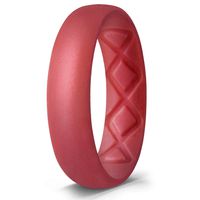 Egnaro Inner Arc Ergonomic Breathable Design, Silicone Wedding Ring for Women, Women's Silicone Wedding Band
