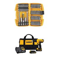 DEWALT DCD771C2 20V MAX Lithium-Ion Compact Drill/Driver Kit with DW2166 45-Piece Screwdriving Set