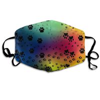 Hateone Unisex Unique Mouth Mask - Cool Dog Bones & Paw Polyester Anti-dust Masks - Fashion Washed Reusable Face Mask for Outdoor Cycling