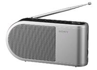 Sony All in One Compact Design Pocket Size Portable AM/FM Radio with Built-in Speaker, Earphone Jack, LED Tuning Indicator & Carry Strap