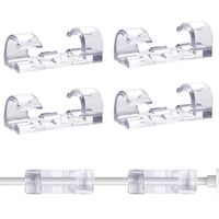 MyLifeUNIT Cable Clips, Magnetic Adhesive Wire Clips Cord Organizer for Wall and Desk, Pack of 60 (Transparent)