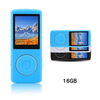 Ultrave Portable 16GB MP3 Player MP4 Player Hi-Fi Sound Music Player Expandable up to 64GB Supports FM Radio E-Book Photo Viewer with Mini USB Port (blue16G)