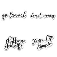 Keep Life Simple and Travel Sticker Pack Inspirational Stickers - 4 Pack - Laptop Stickers - for Laptop, Phone, Tablet Vinyl Decal Sticker (4 Pack) S210807