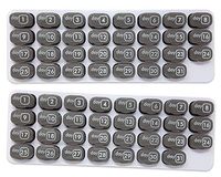 31 Day Monthly Pill Organizer with Daily Removable Pods - Grey (2 Count, Grey)
