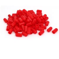 uxcell 10mm Inner Dia Rubber Insulated End Cap Screw Thread Protector Cover Red 100pcs