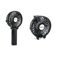 iEGrow HF308 Handheld USB Battery Fan, Pack of 2, Black