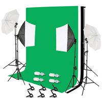 LDGHO 2.6M x 3M/8.5ft x 10ft Background Support System and 5500K Umbrellas Softbox Continuous Lighting Kit for Photo Studio Product,Portrait and Video Shoot Photography (Suit1)