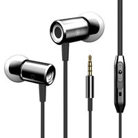 Amandaz 3.5mm in-Ear Stereo Earbuds Earphones with Cable Microphone Headset Universal All Mobile Phones (Black)