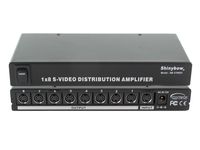 Shinybow 1x8 (1:8) 8-Way S-Video (Y/C) Video Splitter Distribution Amplifier SB-3706SV